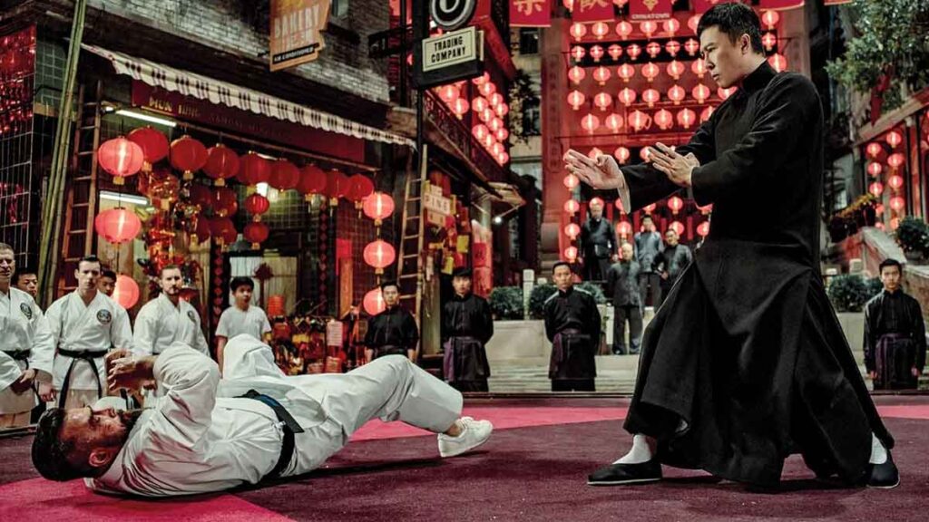 In a movie scene donnie yen attacking someone "Donnie Yen's Life and Career"