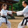 How to Learn Martial Arts, Sensei and two students during training